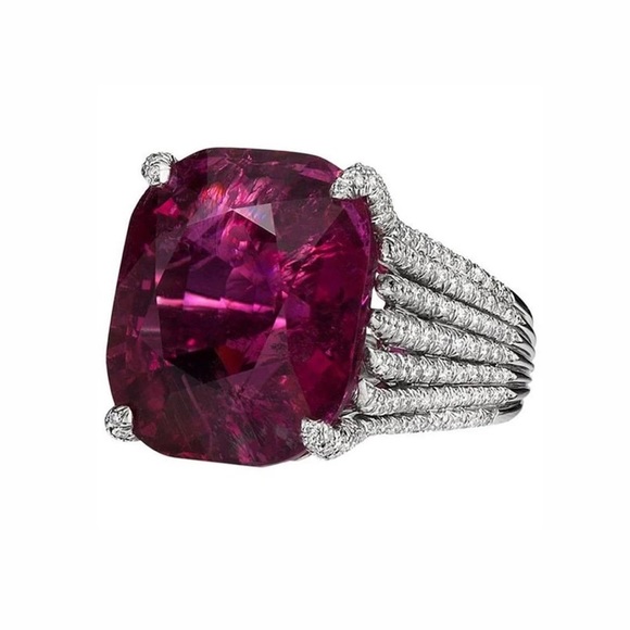 New Women’s 925 Silver Luxury Ruby Ring 💍 - Picture 2 of 3